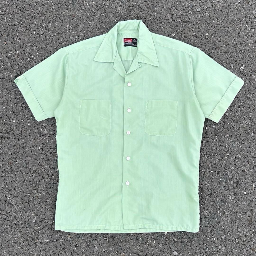古着 80s campus ヴィンテージ 開襟シャツ オープンカラーシャツ
