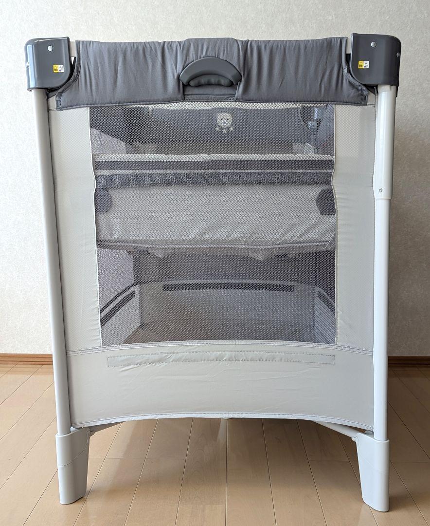 【Hashさん専用】アップリカ　ココネルエアーAB グレーベア　ベビーベッド