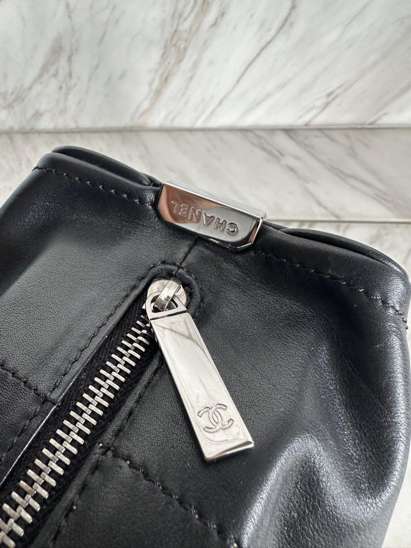 正規品　CHANEL シャネル チョコバー ボストンバッグ レザー ブラック
