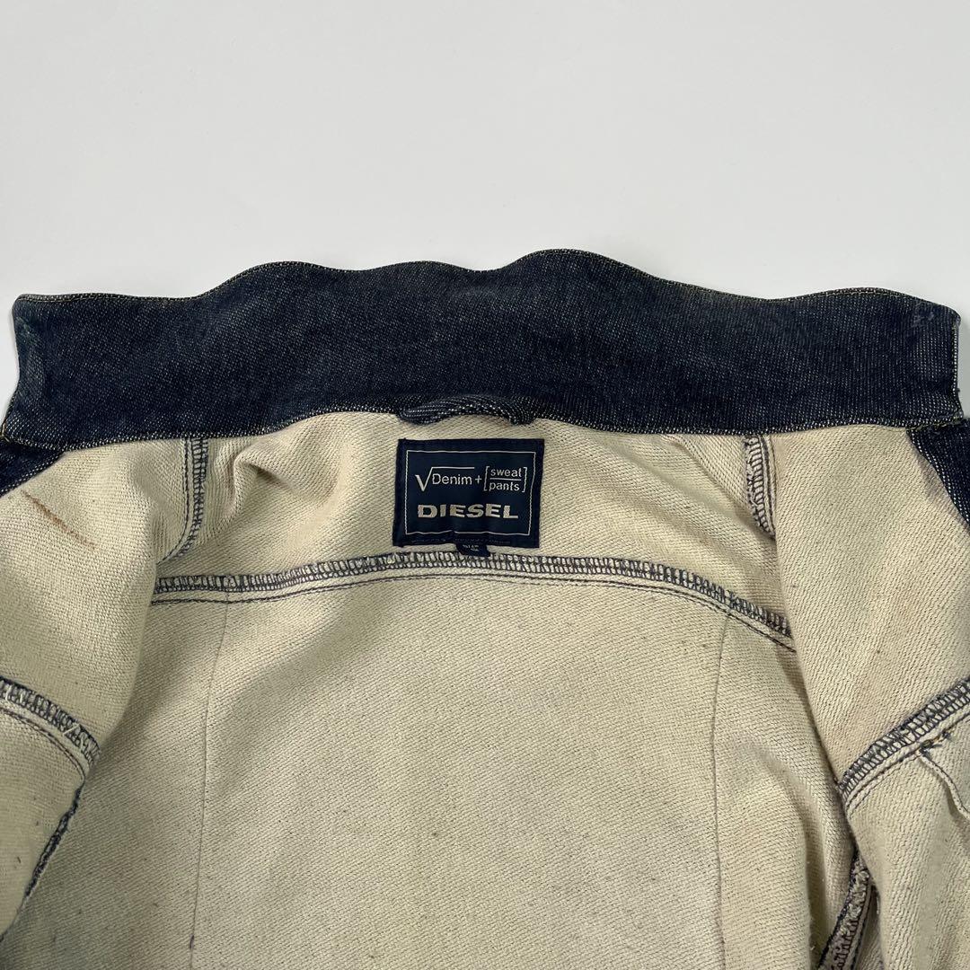 トップ DIESEL デニムジャケット ジョグジーンズ ヴィンテージ加工 ジャケット・アウター