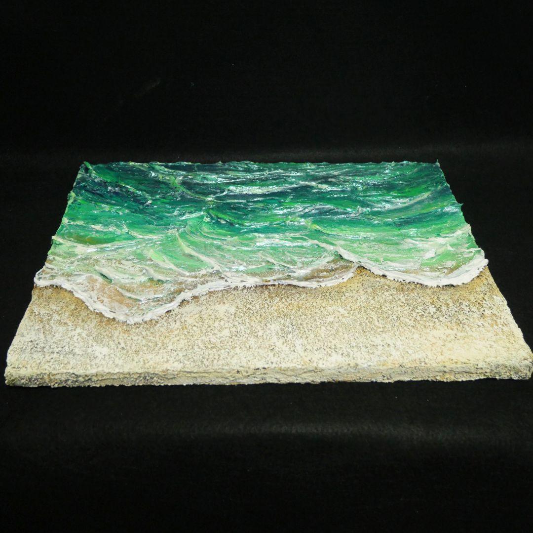 油絵 油彩 油彩画 絵画 絵【エメラルドグリーンの海】