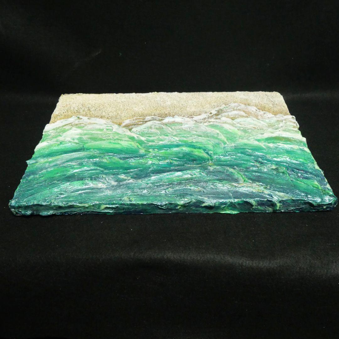 油絵 油彩 油彩画 絵画 絵【エメラルドグリーンの海】