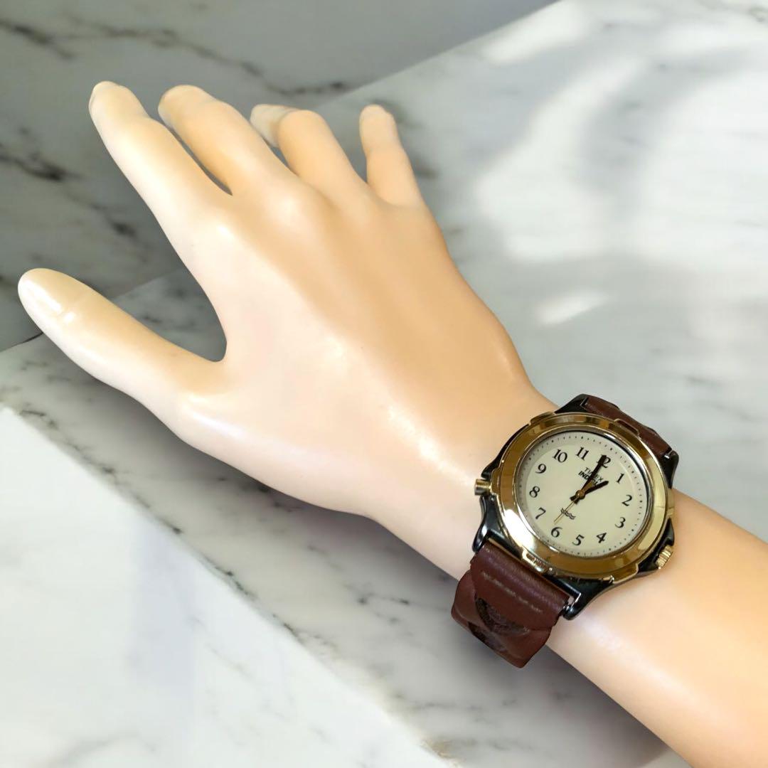 M439❀希少レア TIMEX インディゴ 腕時計 ゴールド ブラック