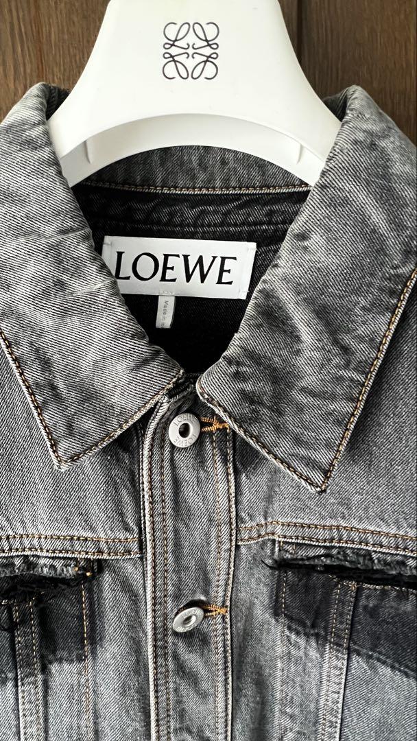 【美品】LOEWE 22AW ブラックデニムジャケット　48