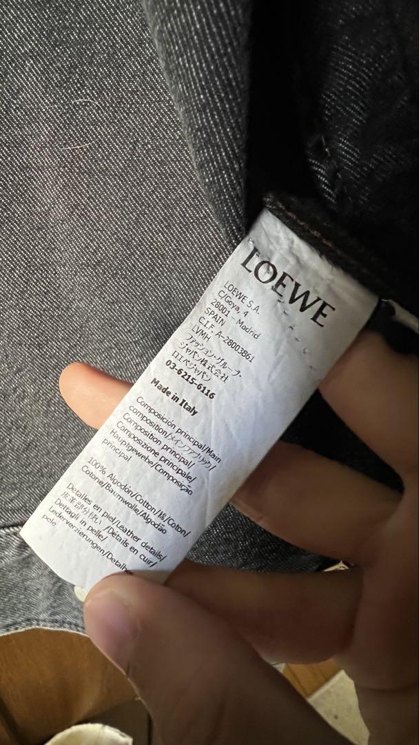 【美品】LOEWE 22AW ブラックデニムジャケット　48