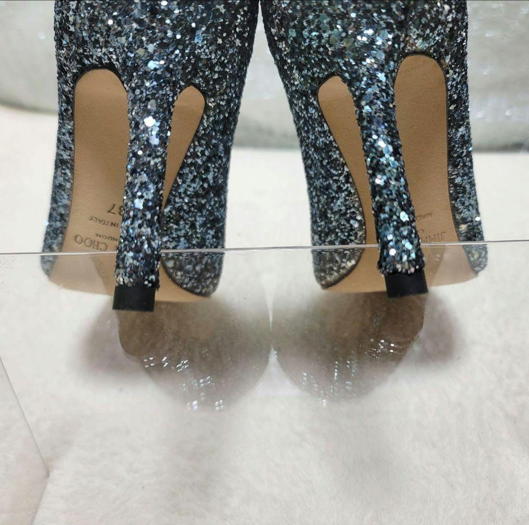◝✩ mew꙳⋆様 JIMMY CHOO ジミーチュウ グリッター ハイヒール