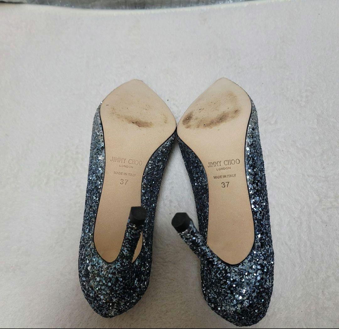 ◝✩ mew꙳⋆様 JIMMY CHOO ジミーチュウ グリッター ハイヒール