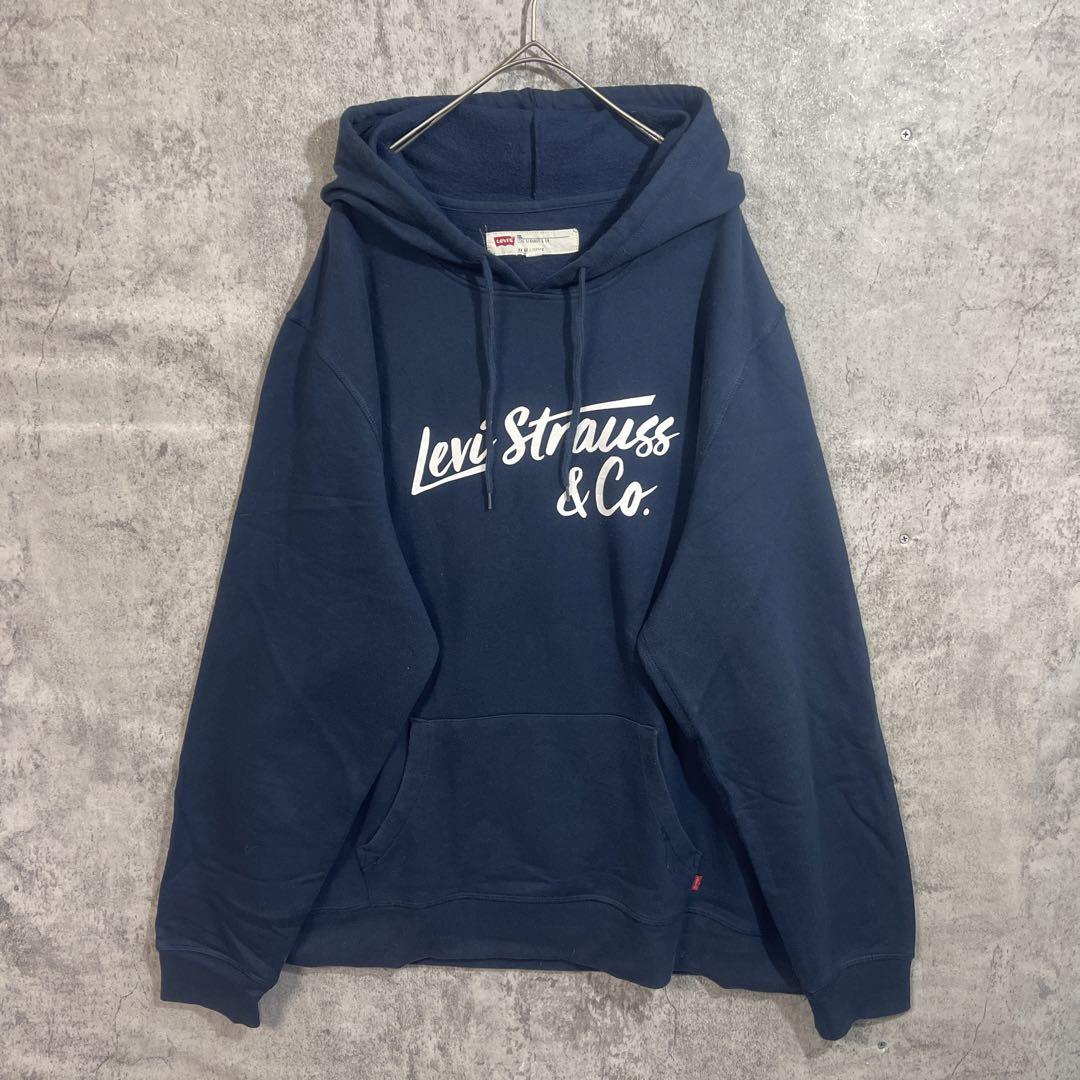 Levi's リーバイス パーカー スウェット フーディ メンズ ネイビー2XL