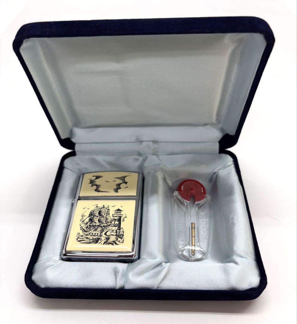 ⑬美品　Zippo サルフォーディア　船と灯台　帆船　ジッポー