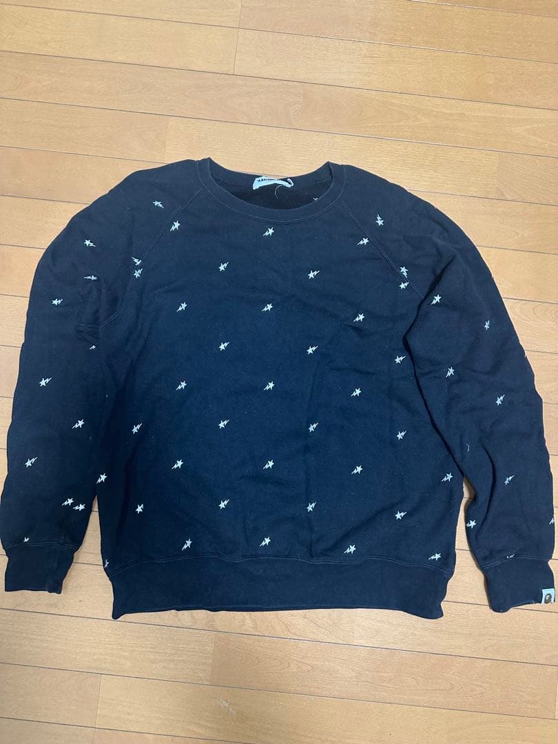 A BATHING APE(アベイシングエイプ) 黒　ベイプスター スウェット