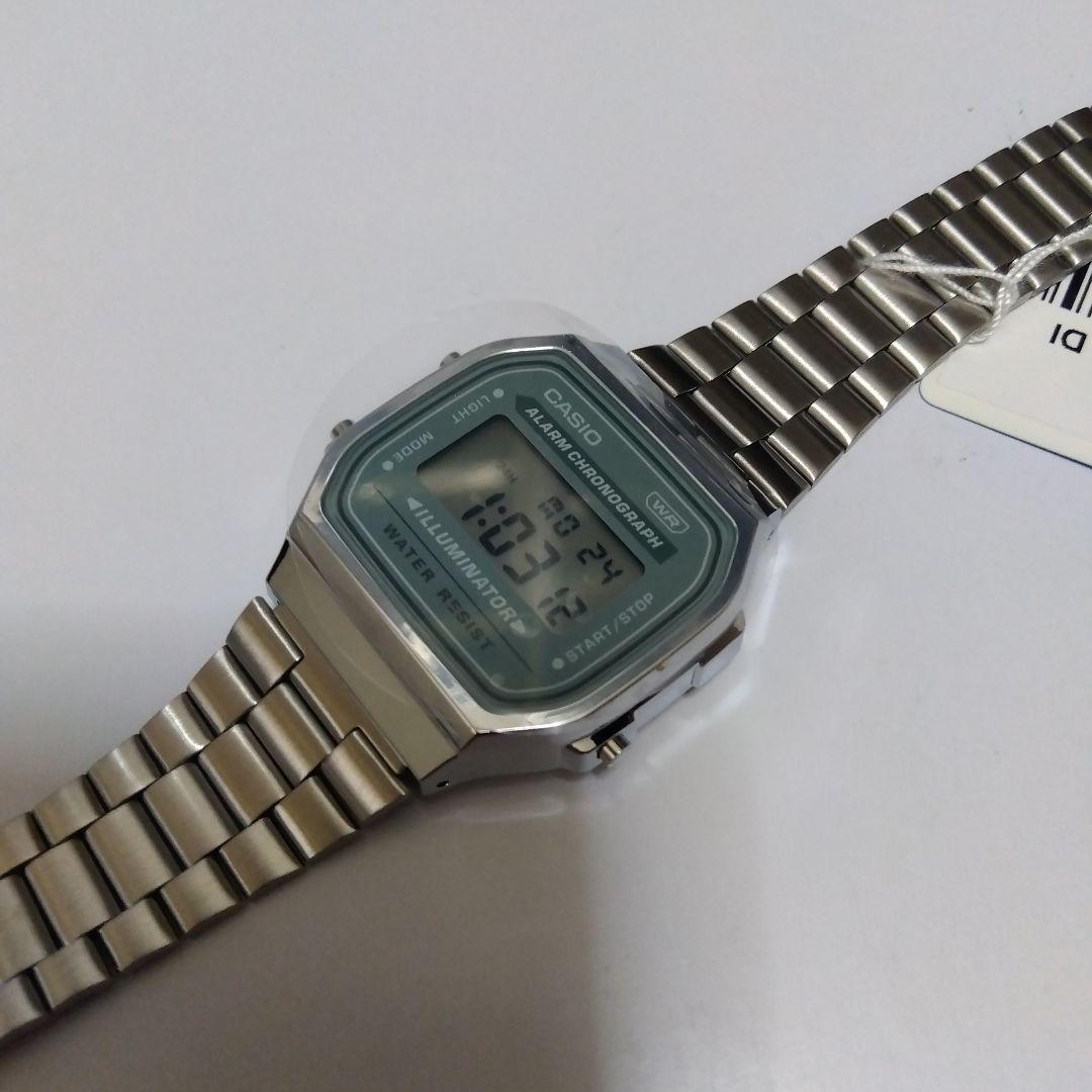 CASIO QUARTZ　メンズ　SV/カーキ　海外モデル 　新品未使用