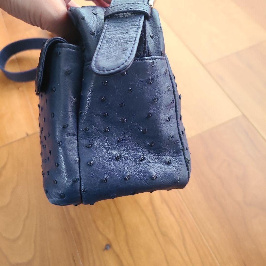 ネイビー レザー ショルダーバッグ　ローベル　lorbeer