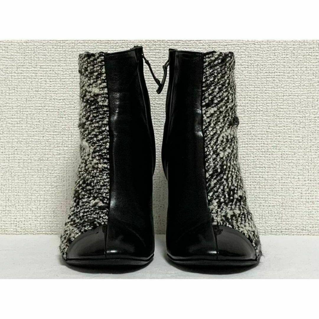 CHANEL - 希少 美品 シャネル CC ツイード レザー サイドジップ