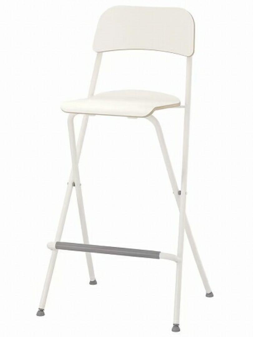 IKEA イケア ハイチェア 背もたれ付き 折りたたみ式 ホワイト 74cm