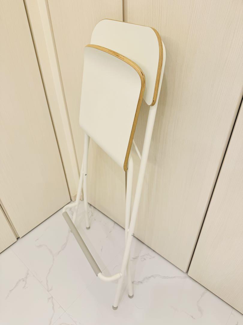 IKEA イケア ハイチェア 背もたれ付き 折りたたみ式 ホワイト 74cm