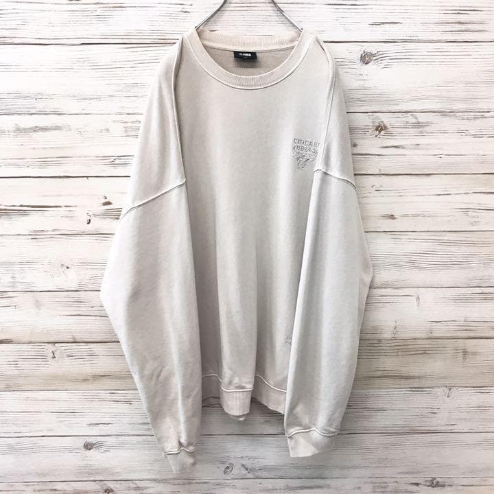 人気ショップ 《希少》NBA☆スウェット 2XL オフホワイト 刺繍ロゴ