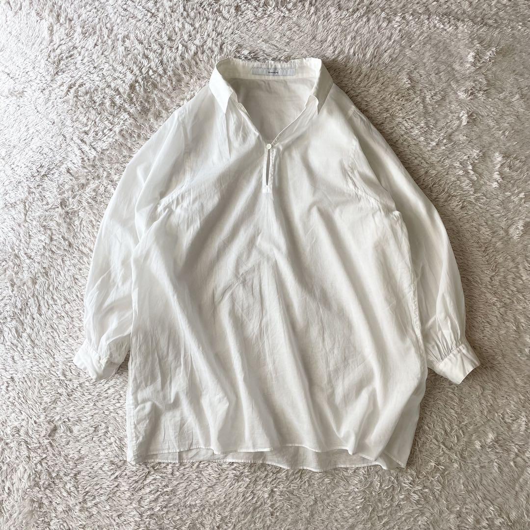 美品 framework コットンシフォンスキッパーシャツ F 白
