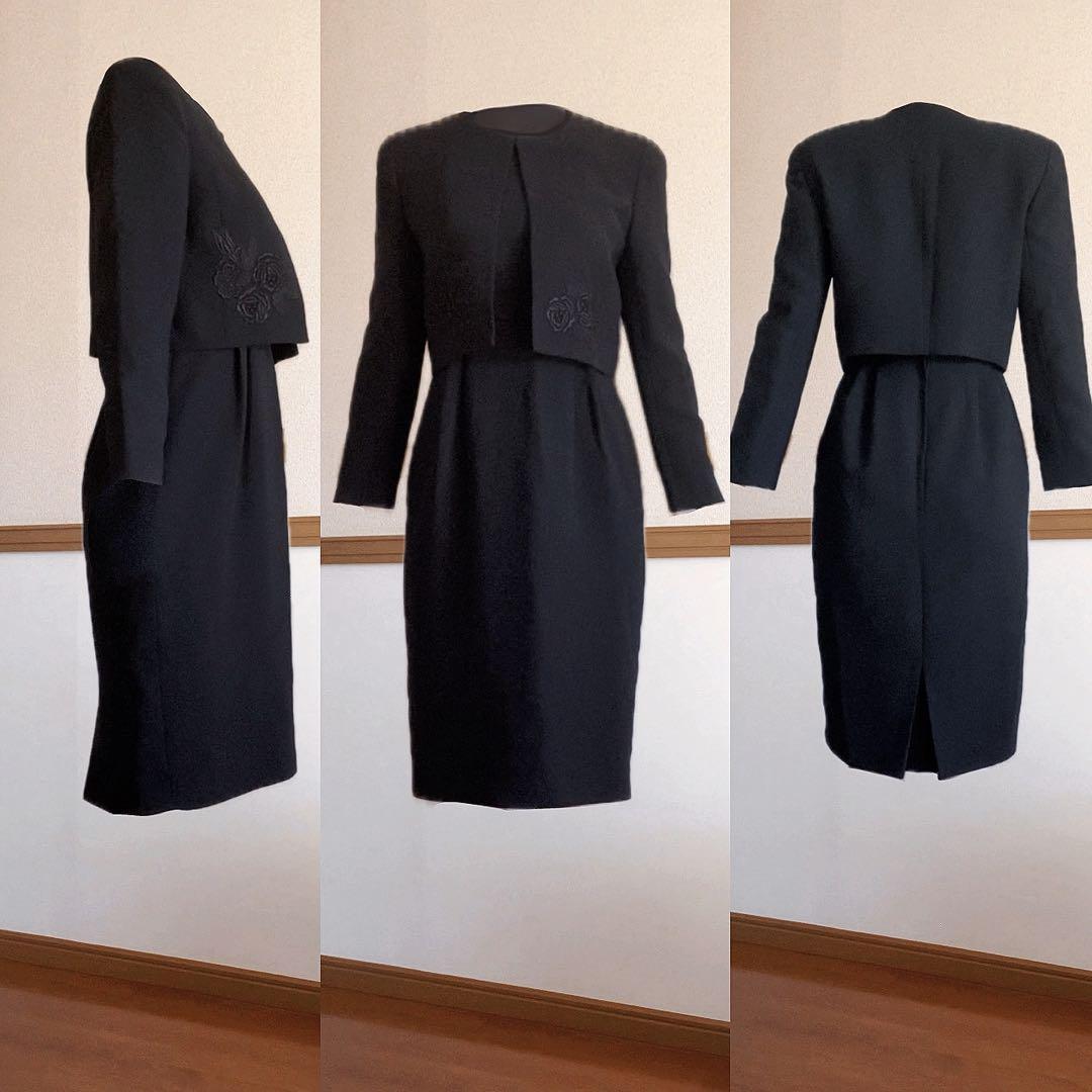 東京ソワール花柄ジャケットワンピース喪服礼服7号