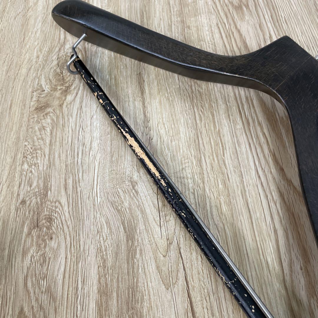 【ヨッチャン】木製ハンガー　パンツ掛付　40本セット ② 厚み5.7cm