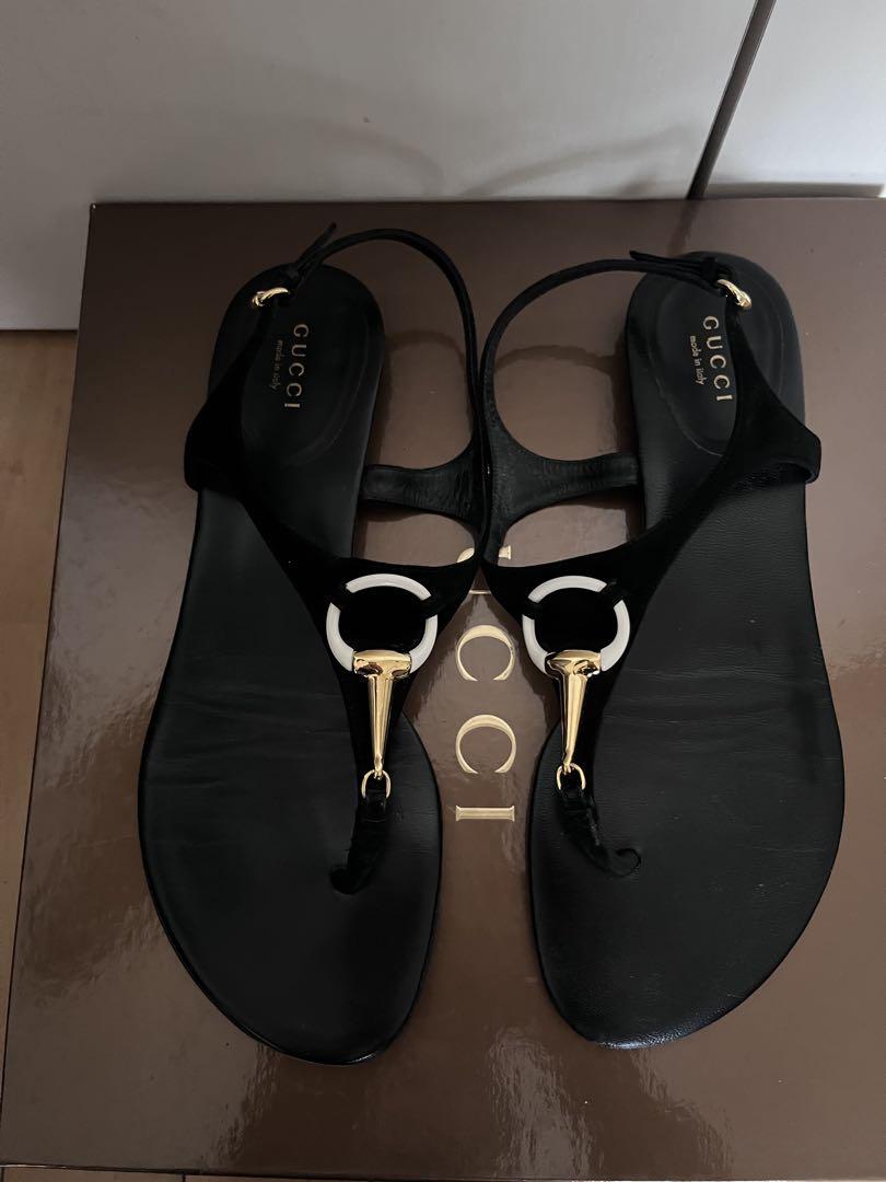 GUCCI ブラック トングサンダル