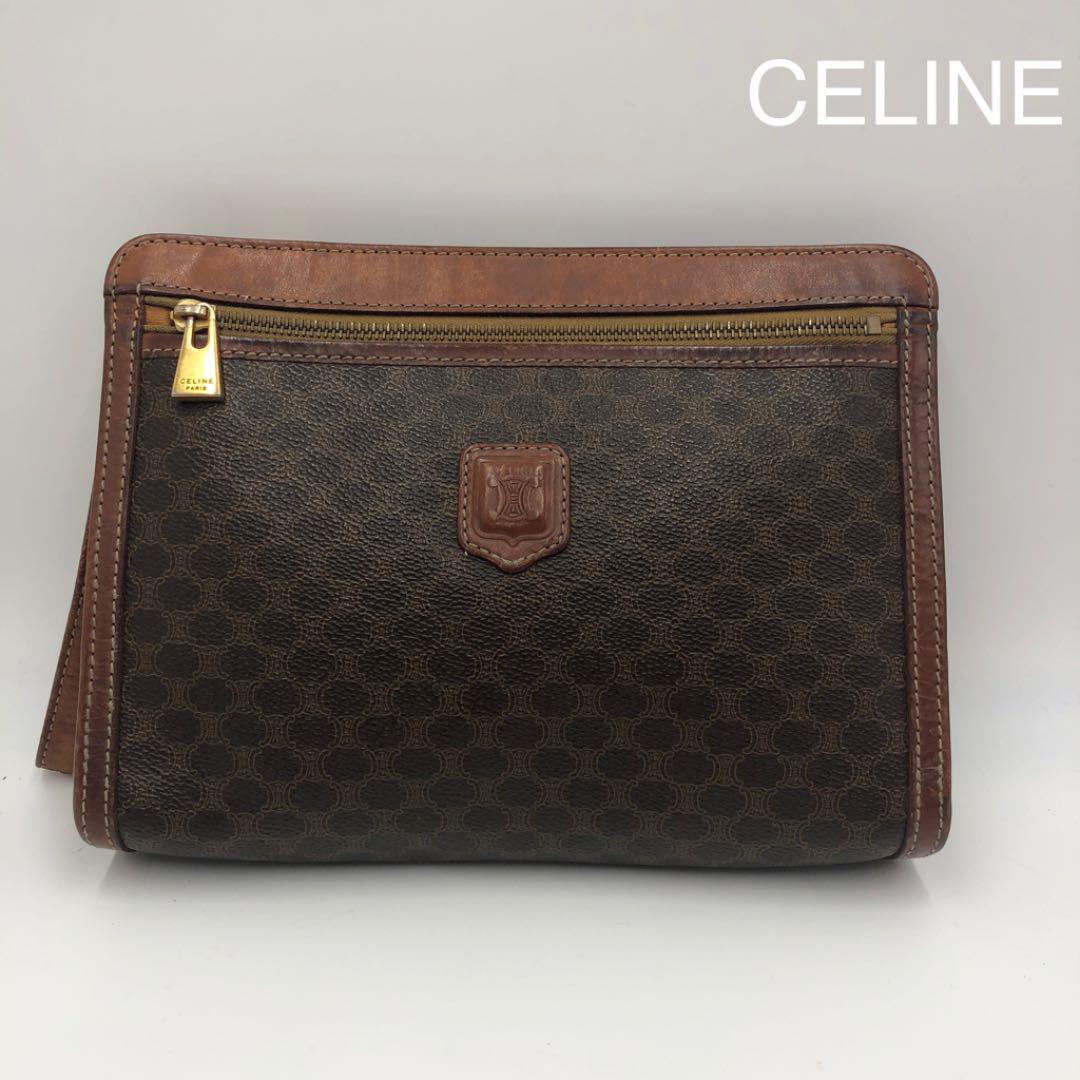 CELINE オールドセリーヌ ビンテージ クラッチバッグ セカンドバッグ ブランド公式通販 大 マカダム オールドセリーヌ CELINE ポーチ クラッチ セカンドバッグ ポーチ/バニティ