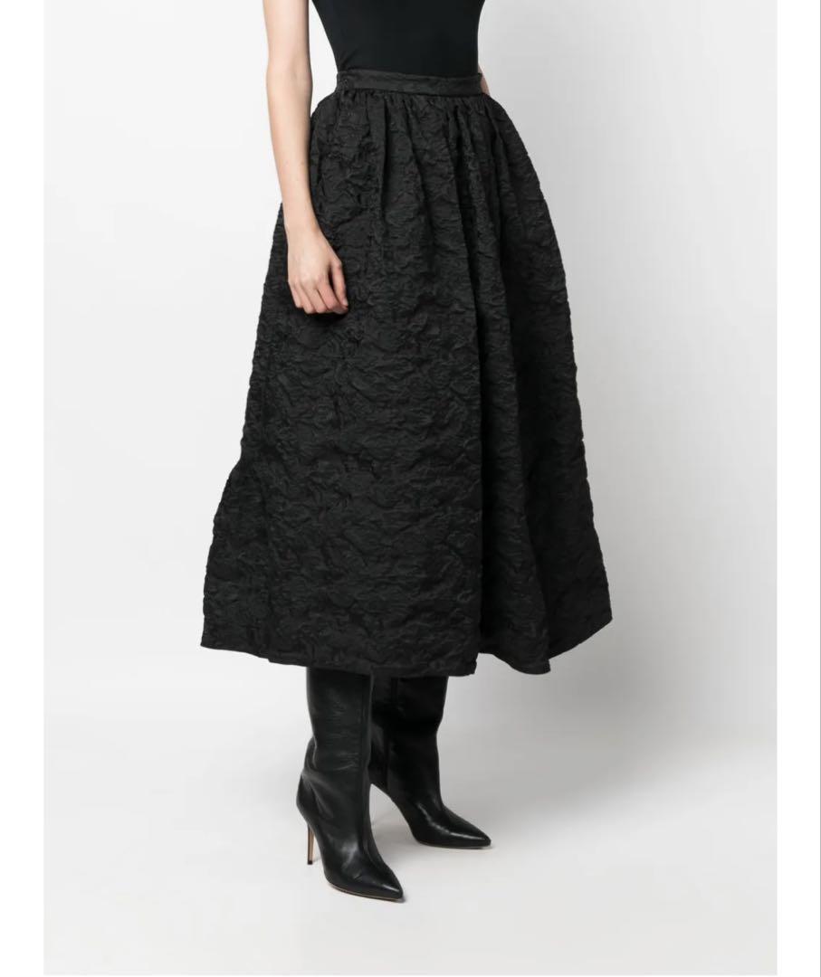 ERDEM ブラック フレアスカート