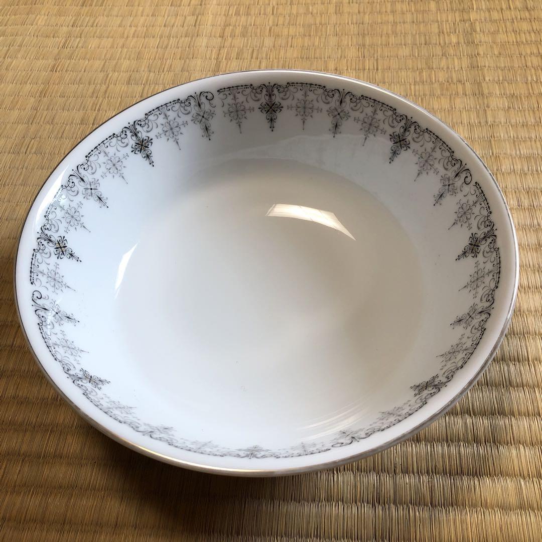 希少廃盤昭和レトロオールドノリタケシルバーゲートサラダボウル