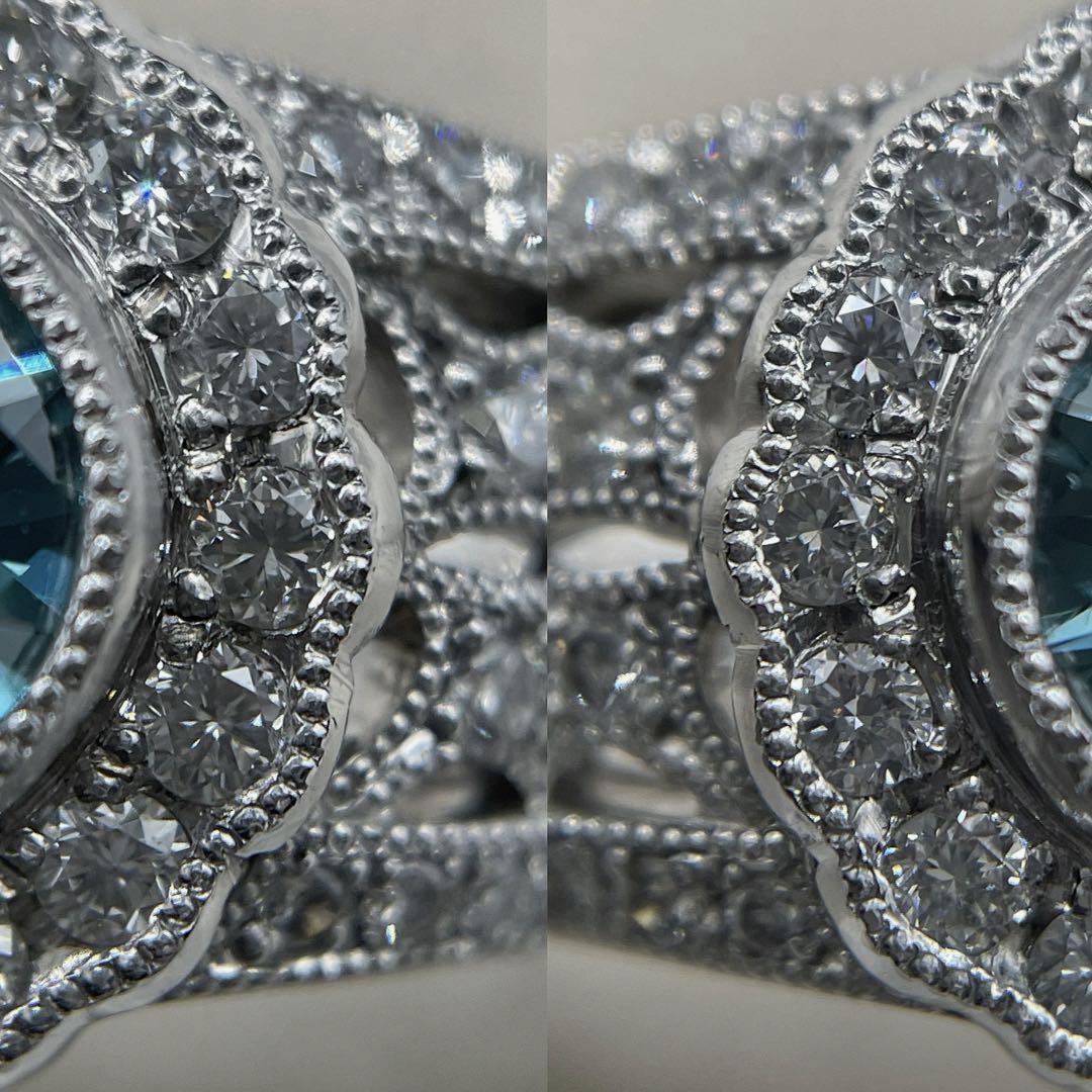 専用JH222★最高級 大粒ブルーダイヤモンド1.915ct pt リング 鑑付 画像4