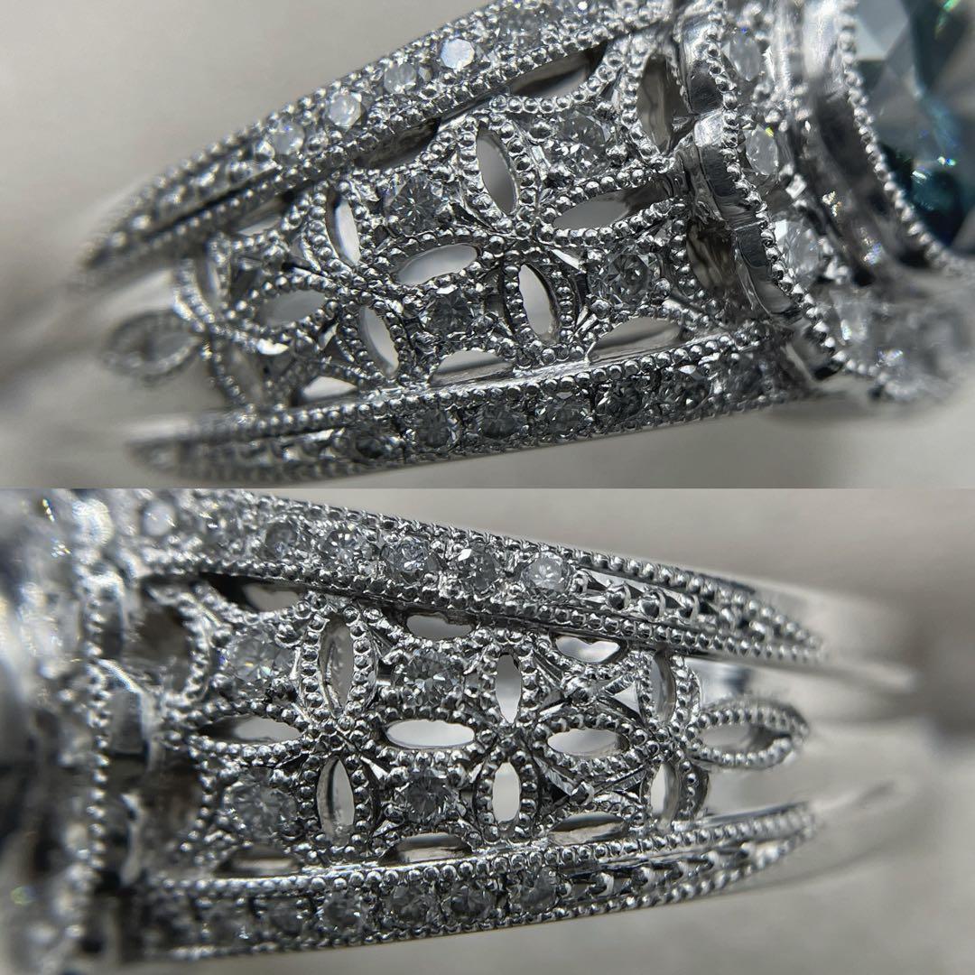 専用JH222★最高級 大粒ブルーダイヤモンド1.915ct pt リング 鑑付 画像5