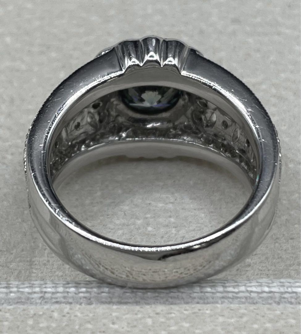 専用JH222★最高級 大粒ブルーダイヤモンド1.915ct pt リング 鑑付 画像9