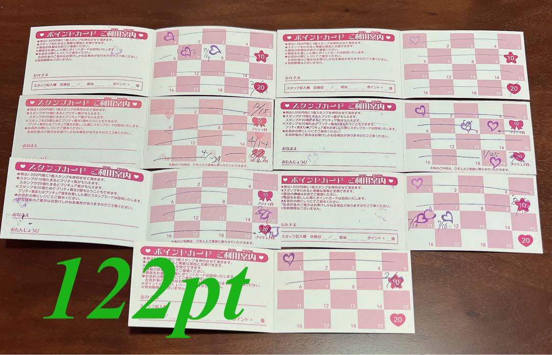 プリティストア ポイントカード 122pt