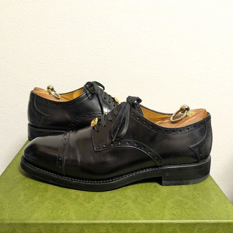 美品 GUCCI ビジネスシューズ ドレスシューズ 黒 7 1/2 美品 GUCCI ビジネスシューズ ドレスシューズ 黒 7 1/2