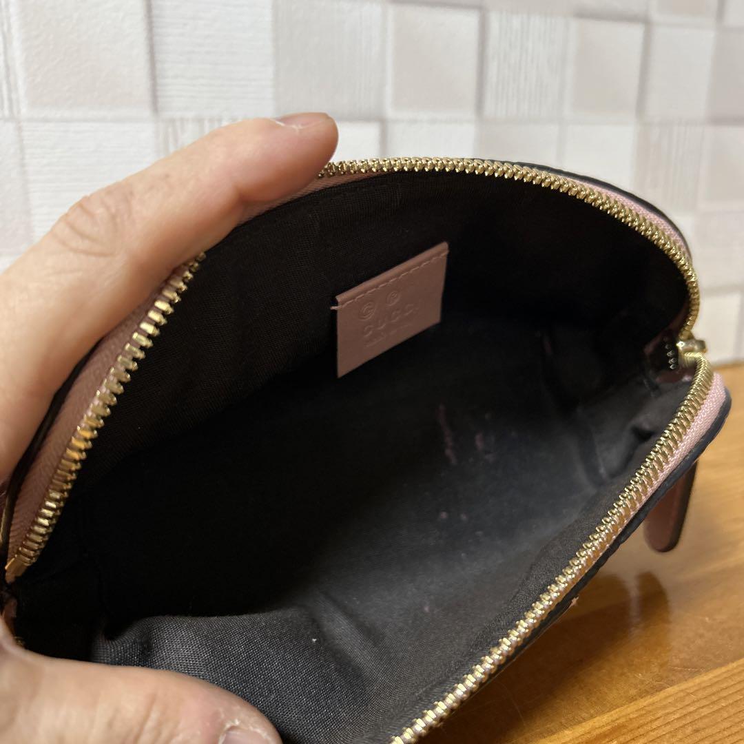 GUCCI GGマーモント ポーチ ピンク