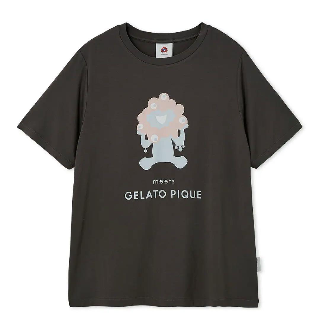ジェラートピケ　万博　ミャクミャク　グレー　半袖　Tシャツ　ルームウェア