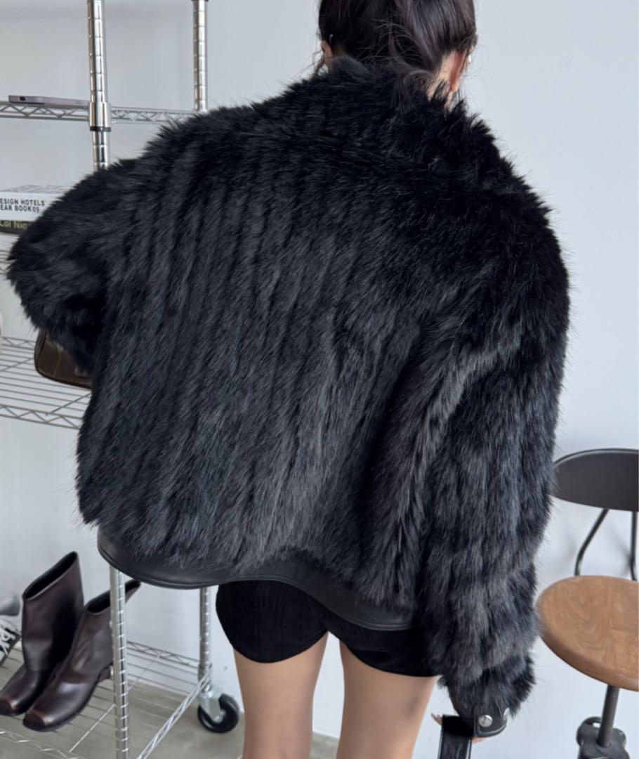 shaggie シャギー ファーブルゾン ファーコート ジャケット ブラック