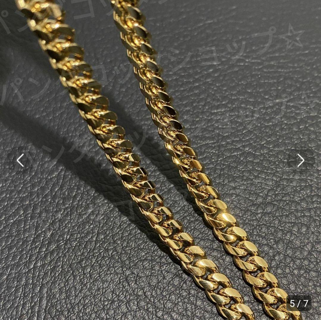 【60cm】【50cm】【10mm】【18K刻印あり】【Miami Cuban】
