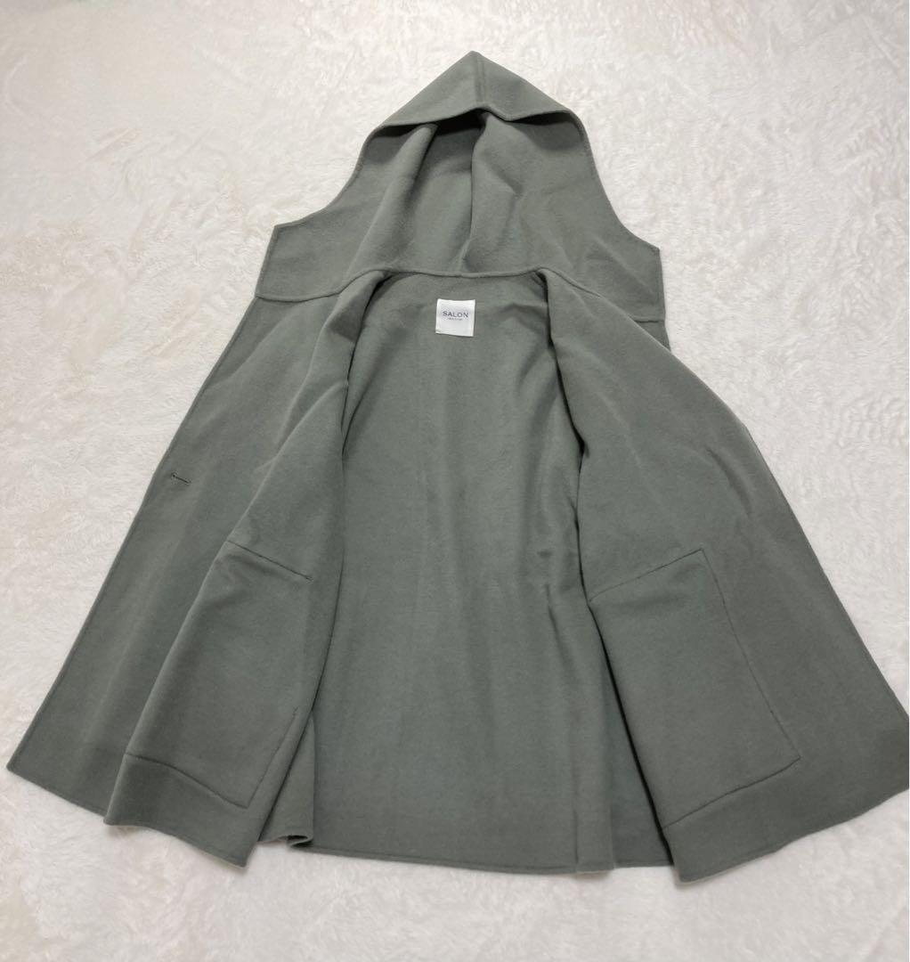 SALON adam et rope' ウールリバーフーデッドハーフコート