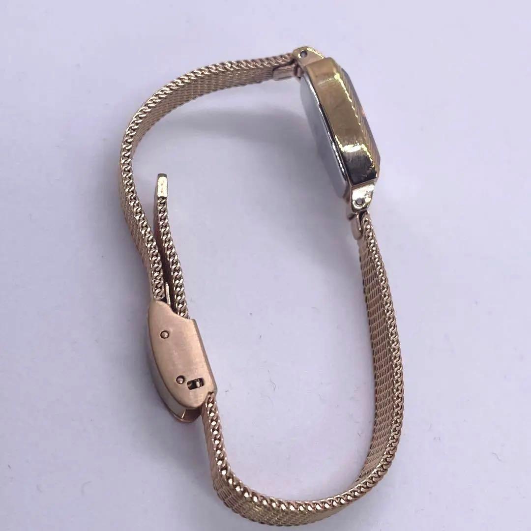 【美品】ete エテ トノーフェイス 腕時計 ゴールド メッシュベルト