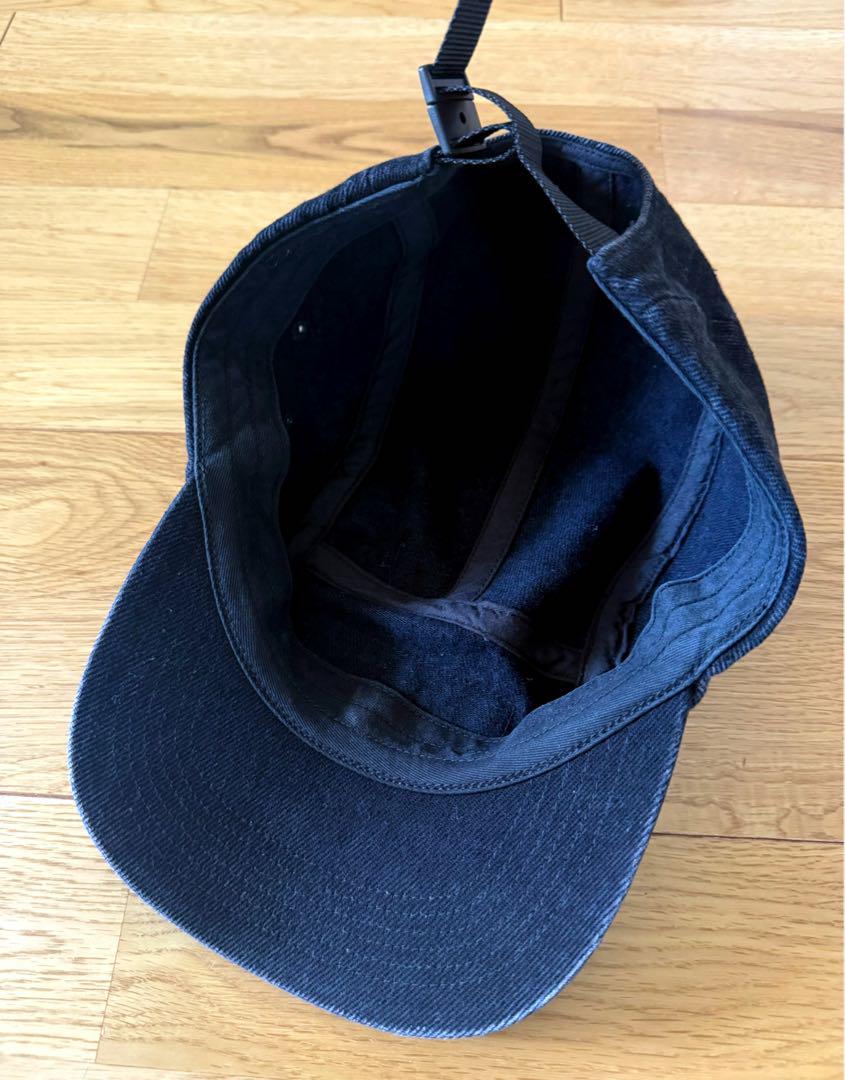 ★Supreme Coated Denim Camp Cap Black