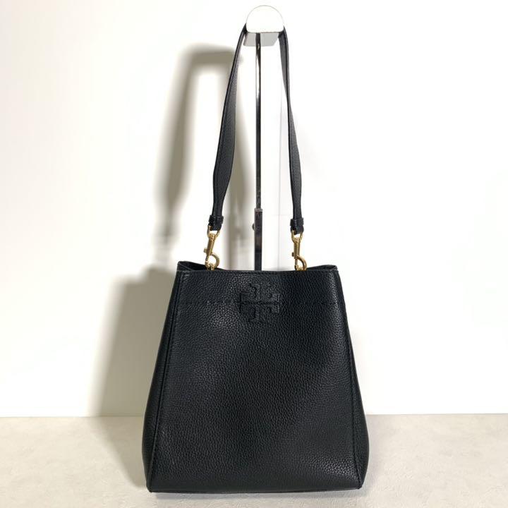人気日本製 TORY BURCH トリーバーチ トートバッグ 黒 マクグロー ホーボー tJrKm-m42985425129 定番