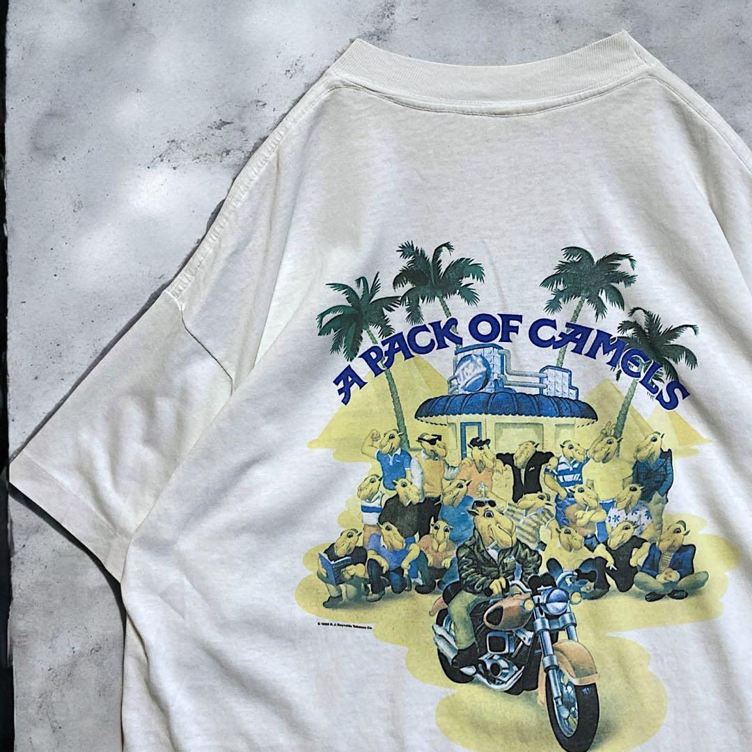 BCJK ポケット Tシャツ 古着 90s キャメル CAMEL タバコ ラクダ