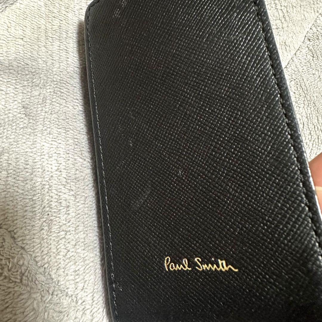 Paul Smith】ストローグレイン ラウンドジップキーケース (Paul