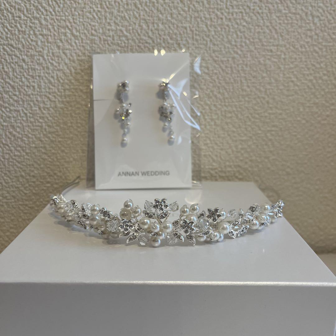 ★ANNAN WEDDING★ティアラ＆イヤリングセット