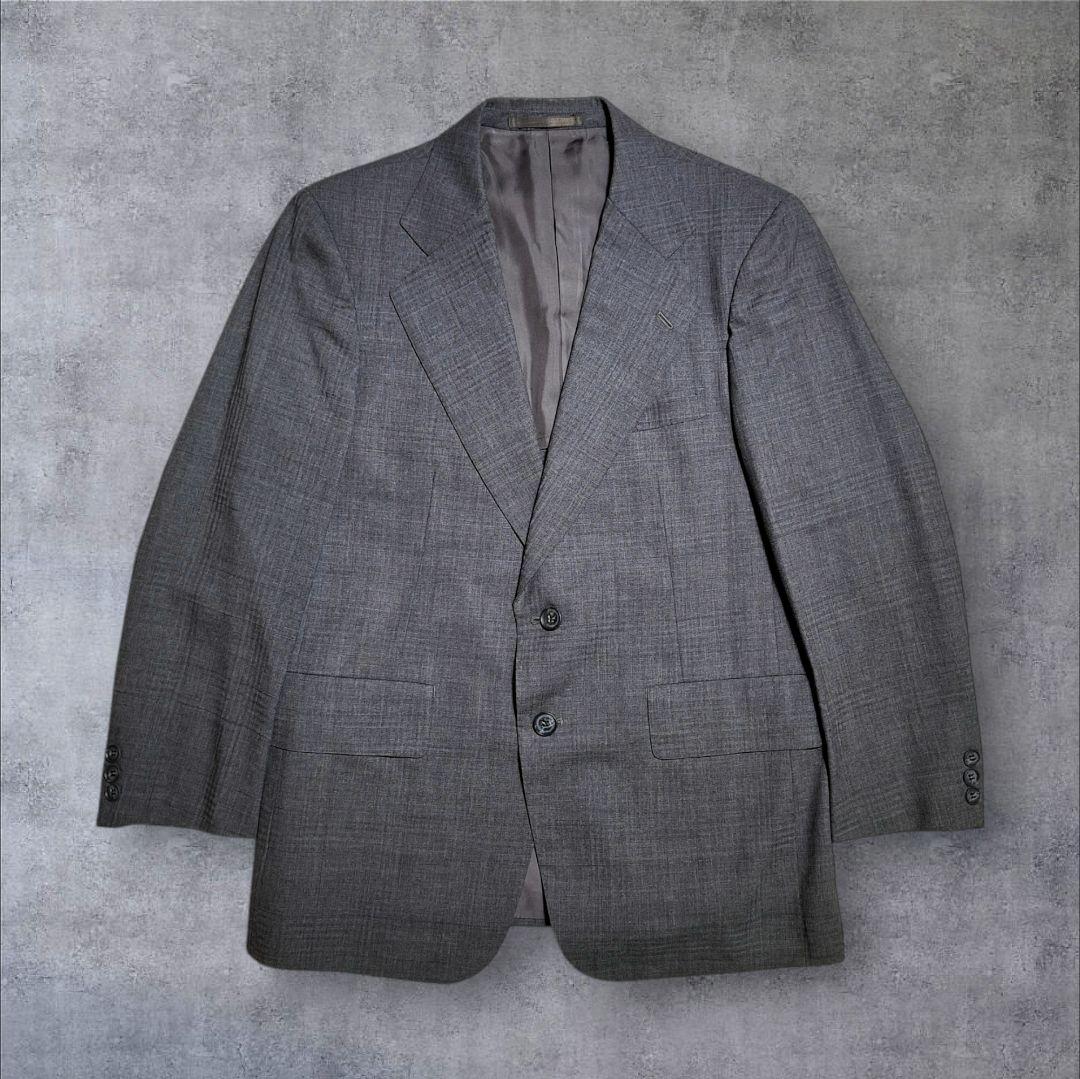 00\'s vintage ビジネスジャケット スーツ ストライプ グレー