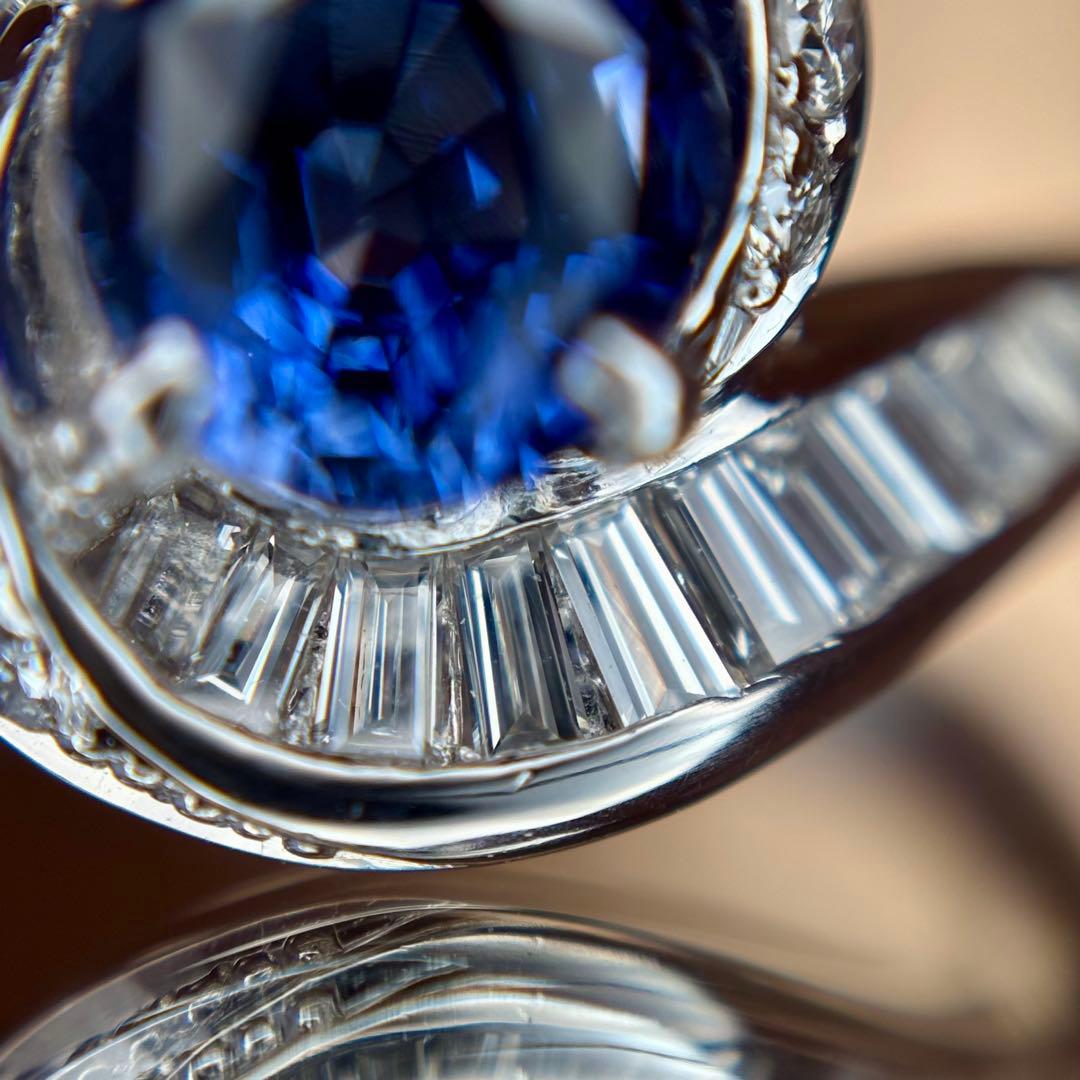 天然ブルーサファイア ダイヤモンド 計1.74ct GIA 産地証明 - メルカリ