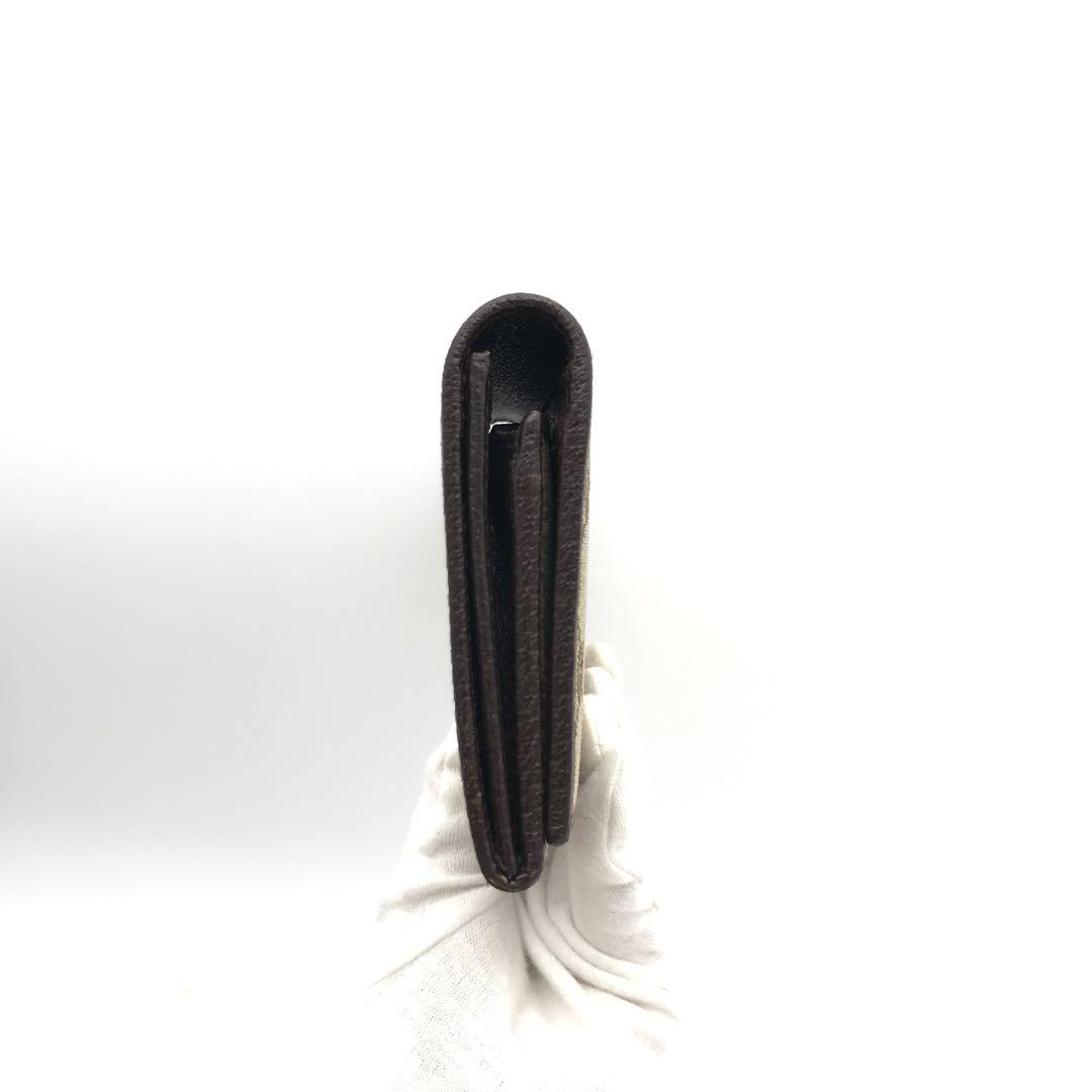 正規品　極美品　グッチ財布　グッチ長財布　グッチキャンバス　グッチレザー