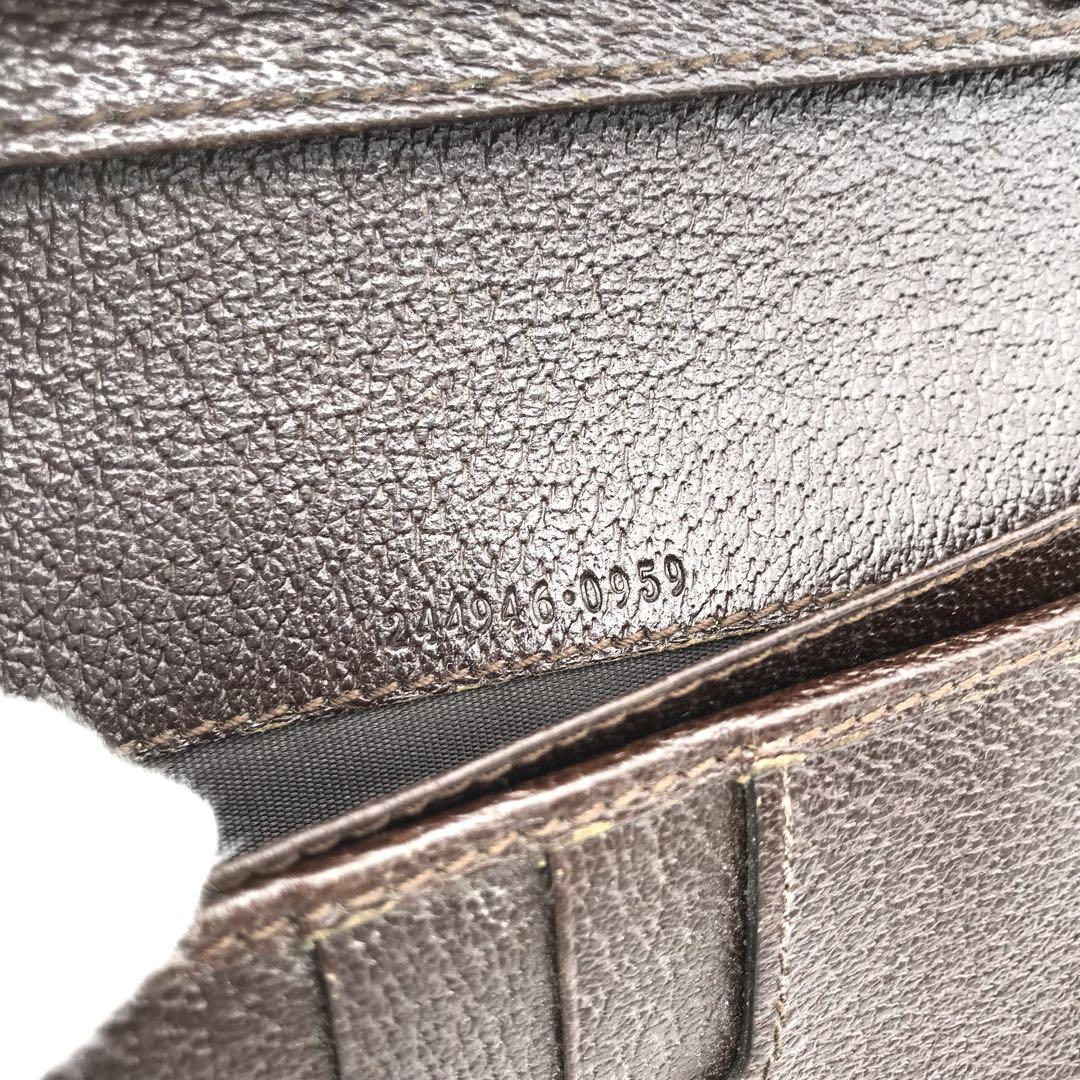 正規品　極美品　グッチ財布　グッチ長財布　グッチキャンバス　グッチレザー