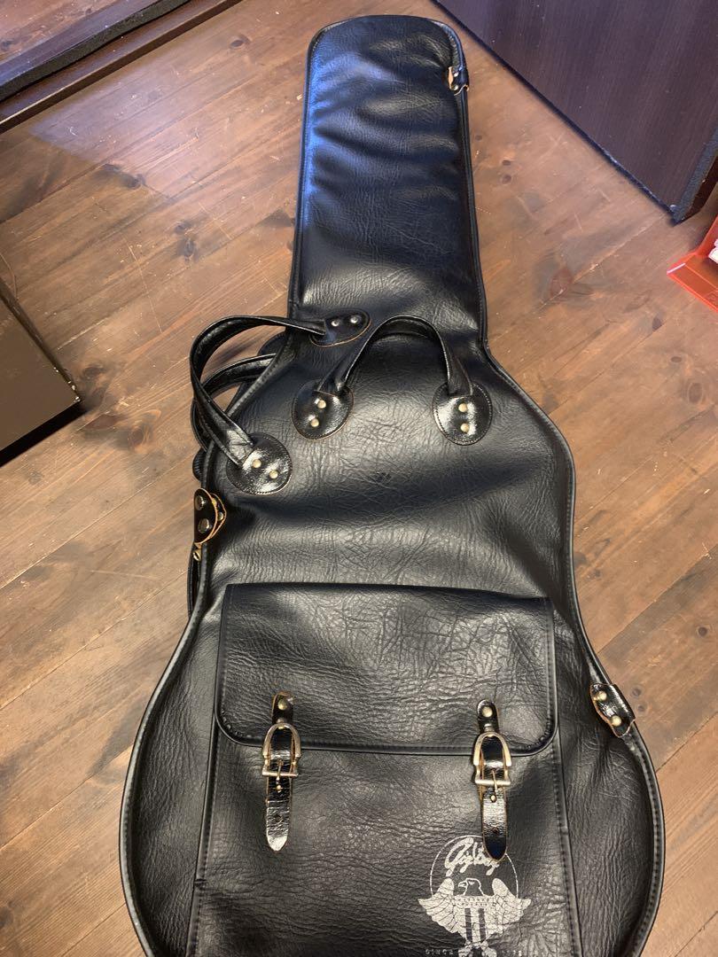 良質  in Made 黒 ベースケース Gibson Japan ミュージシャン 革製品 ミュージシャン