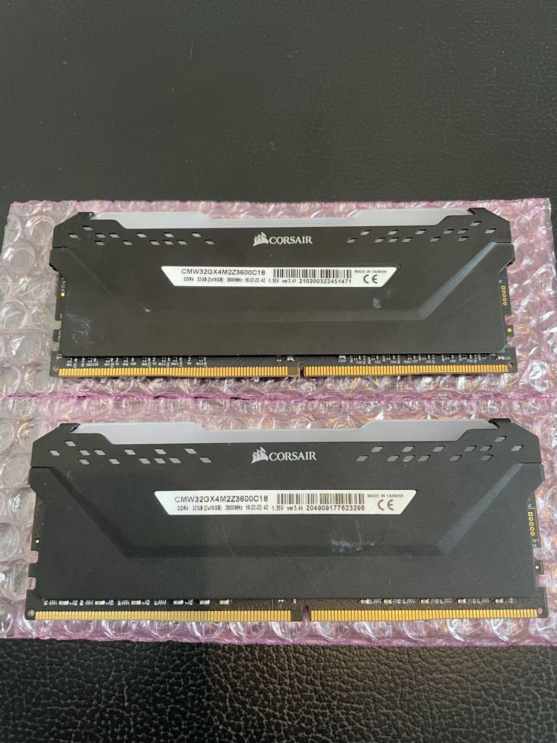 コルセア 32GB DDR4-3600MHz メモリ 16GB 2枚RGB