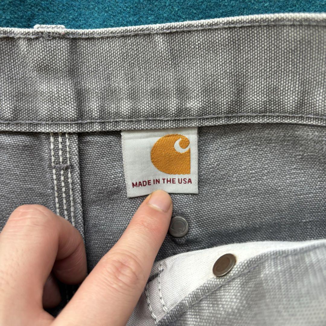 Carhartt ダブルニーパンツ グレー ダメージ加工